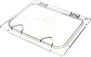 Carlisle FoodService Products CM10240Z07 Coldmaster EZ Access Lid with 2 Notches, 1/2 Size, 0.9" Height, 13" Width, 10.5" Length, Polycarbonate (PC), Clear, 1 Count