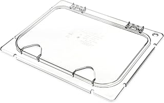 Carlisle FoodService Products CM10240Z07 Coldmaster EZ Access Lid with 2 Notches, 1/2 Size, 0.9" Height, 13" Width, 10.5" Length, Polycarbonate (PC), Clear, 1 Count
