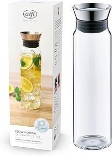 Alfi 2417020100 Carafe Flow Motion, Borosilicate Glass, Single Walled, 1 L, Transparent, 1,0 L
