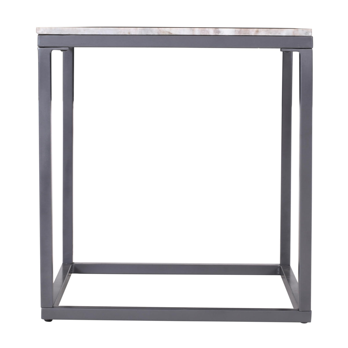 Jofran Wynn Modern Luxe Solid Marble Square End Table in Grey by Jofran Inc. – Marble, Grey Marble, Model 2568-3