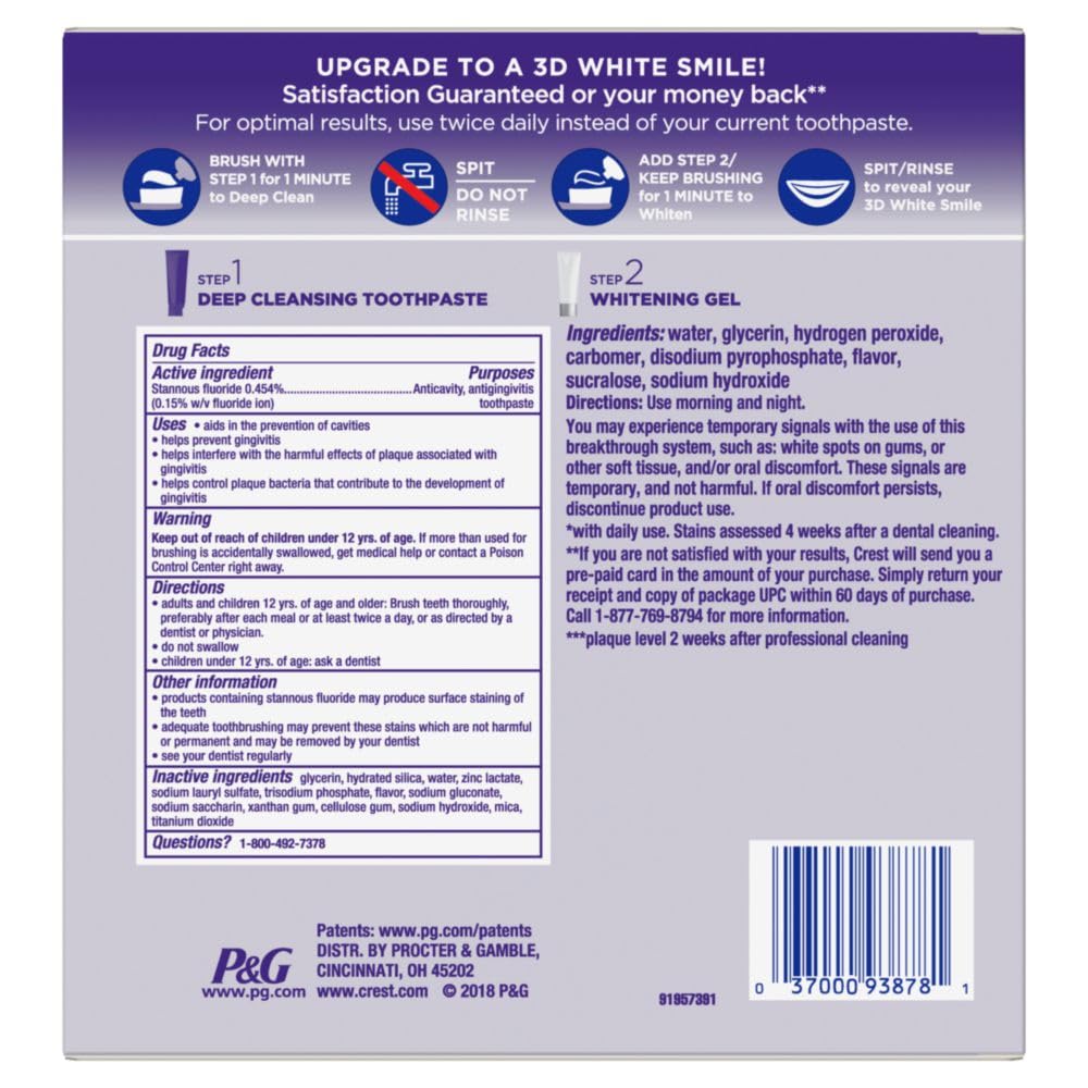 Crest Brilliance Daily / 6.3 Ounce (Pack of 4) / 1 Toothpaste