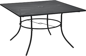 48" Square Outdoor Steel Mesh Cafe Table by Global Industrial – Steel Mesh, Black, Model 262081
