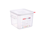 SQUARE CONTAINER W/LID POLYPROPYLENE 6.3 qt CLEAR by Araven – Small, 6.0 quarts, Model 11853