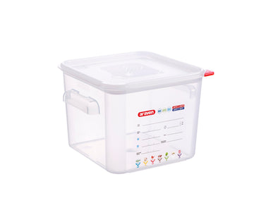 SQUARE CONTAINER W/LID POLYPROPYLENE 6.3 qt CLEAR by Araven – Small, 6.0 quarts, Model 11853