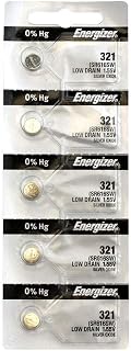 Energizer 321 SR616SW Silver Oxide, 5 Count (Pack of 1)