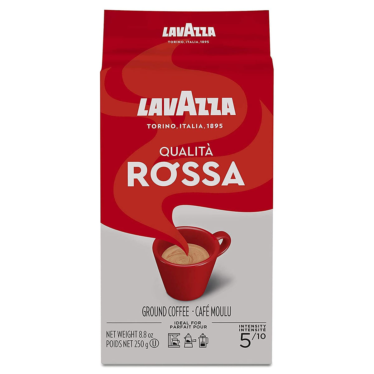 Lavazza Qualita Rossa / 8.8 Ounce (Pack of 20) / 20 Ground Coffee