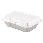 Dart 205HT1 Carryout Food Container – Foam, 1-Comp, 9 3/10 x 6 2/5 x 2 9/10 (Case of 200)