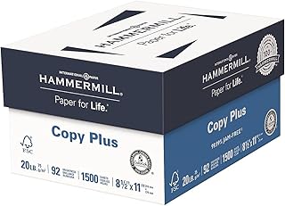 Hammermill Copy Plus 8.5-Inch x 11-Inch Copy Paper, 20 lbs., 92 Bright, 500 Shts/RM, 3RM/CT (105040)