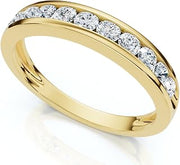 1/2ct 14K Yellow Gold Channel Set Diamond Wedding Ring