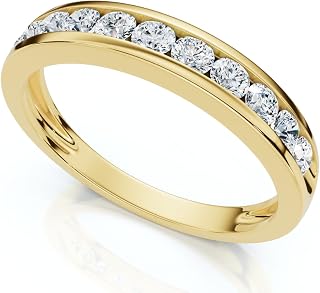 1/2ct 14K Yellow Gold Channel Set Diamond Wedding Ring