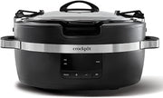 Crock-Pot Thermoshield Slow Cooker with Easy Carry Handles | 6 Quart Manual Slow Cooker, Black