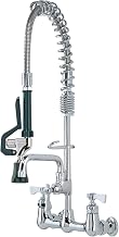 Krowne Royal Series 8" Space Saver Pre-Rinse w/Faucet, 6" Spout, Wall Mount Low Lead, 18-706L