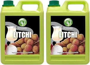 Possmei Litchi Flavored Syrup, 5.5 Pound Plastic Jar 2 Pack