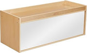 ECR4Kids Double-Sided Storage Cabinet, Activity Top and Mirror, Natural