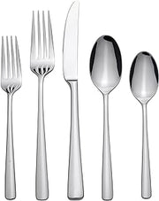 Oneida Doublet 20-Piece 18/0 Silverware Set for 4, Flatware | mirror finish, dishwasher safe | includes knives, forks, and spoons | cutlery set for kitchen and dining