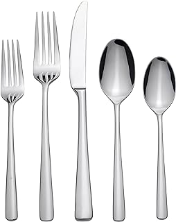 Oneida Doublet 20-Piece 18/0 Silverware Set for 4, Flatware | mirror finish, dishwasher safe | includes knives, forks, and spoons | cutlery set for kitchen and dining