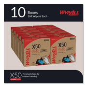 Pop-Up Box X50 White Extended Use Disposable Cloth - 176 sheets per box - 10 boxes per case. by Wypall – 1 Count (Pack of 1), Paper, White, Model KCC83550