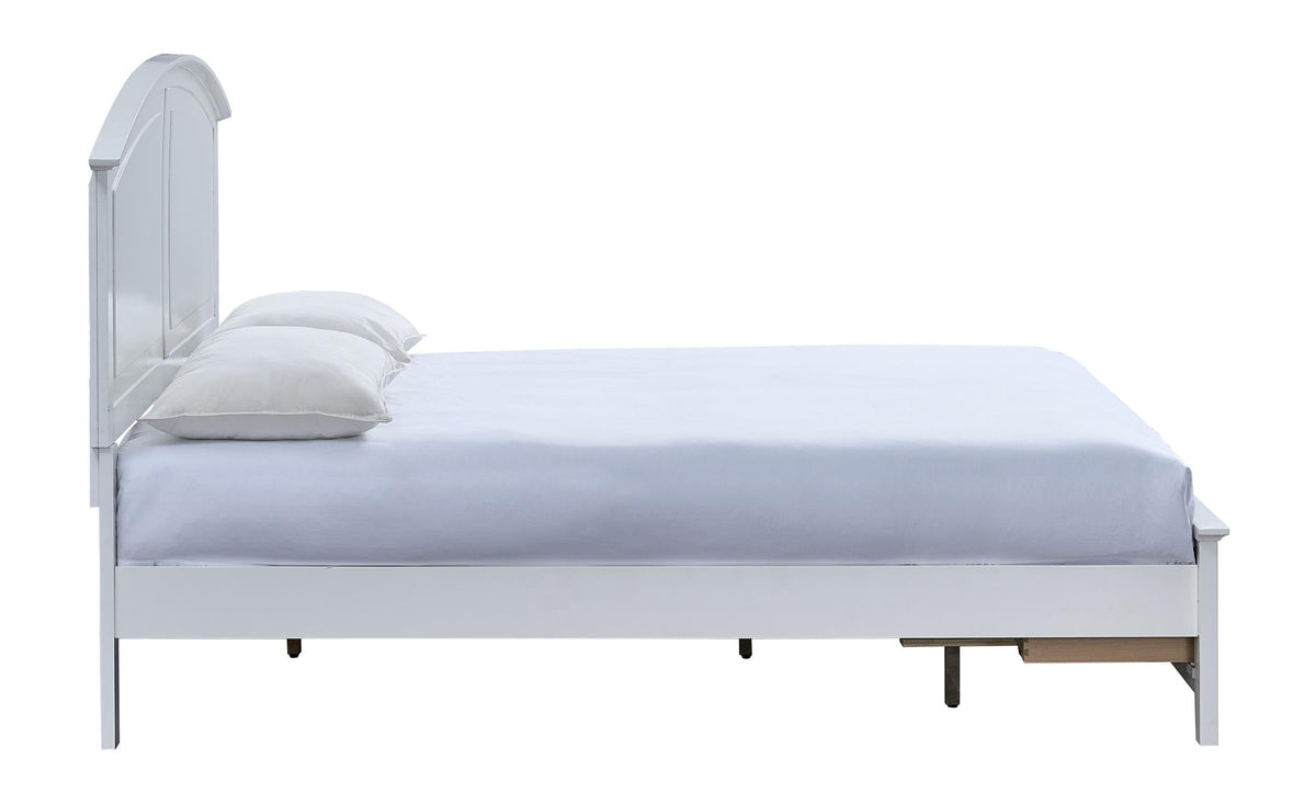 Hammond King Bed White by Glory Furniture – Wood, White, Model G5490B-KSB