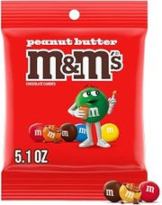 M&M's Peanut Butter Chocolate Candy 5.1-Ounce Bag (Pack of 12)