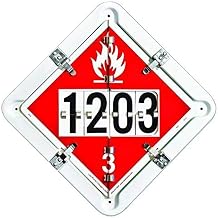 Labelmaster 126CT-206W 7 Legend Hazmat Flip Placard System for Tankers, White Frame