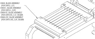 Nemco 55868-1SC 3/8" Cut Easy Chicken Slicer Blade Set