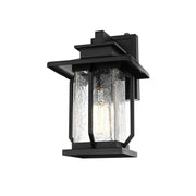 Salem One Light Outdoor Wall Sconce Black by Lighting Design – Iron, Black, Model OD304W12BK