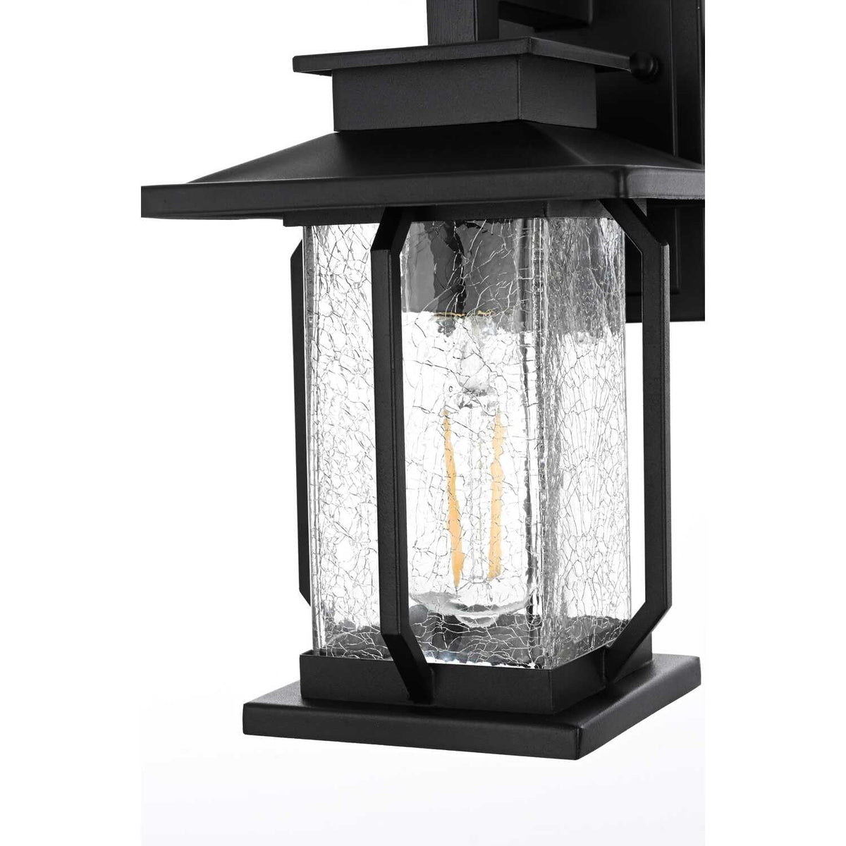 Salem One Light Outdoor Wall Sconce Black by Lighting Design – Iron, Black, Model OD304W12BK