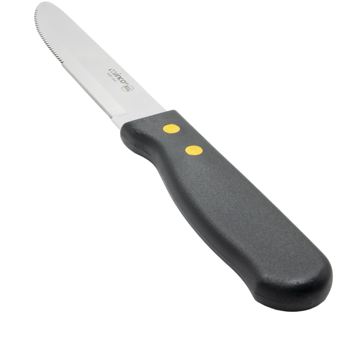 Winco 1 / 8" / Rounded Plastic Steak Knives