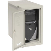 Computer Cabinet Side Car by Global Industrial – 12" W x 22-1/2"D x 21-1/2"H, Alloy Steel, Grey, Model 253700GY