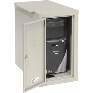 Computer Cabinet Side Car by Global Industrial – 12" W x 22-1/2"D x 21-1/2"H, Alloy Steel, Grey, Model 253700GY