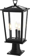 Elegant Lighting Berks 7" Outdoor Pendant in Black