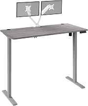 Bestar Standing Desk, Bark Grey, Upstand, 60W