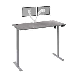 Standing Desk by Bestar – 60W x 30D, Engineered Wood, Bark Grey, Model 175870-000047