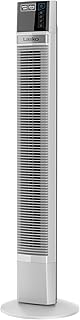 Lasko Works with Alexa Oscillating Tower Fan, Voice Controlled, 4 Quiet Speeds, Sleep Mode, Timer, Bedroom, Living Room, 48", White, T48401