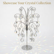 HOHIYA Metal Ornament Tree Stand, 20 Inch Height, Silver