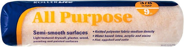 RollerLite 9AP038 All Purpose 100% Polyester Standard Roller Cover for Semi-Smooth Surfaces, 9-Inch x 3/8-Inch NAP