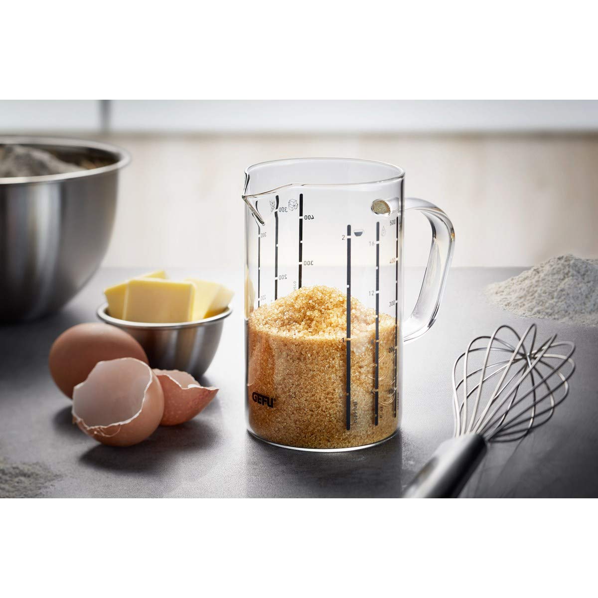 Meti Measuring Jug 500 ml by GEFU – 500ml., 500 milliliters, Glass, Transparent, Model 14451