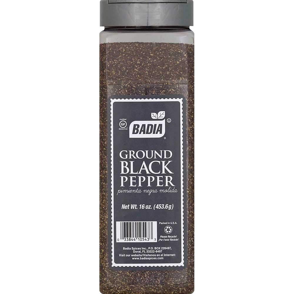 Ground Black Pepper by Badia – 16 Ounce (Pack of 6), Pack of 6