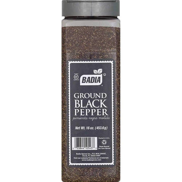 Ground Black Pepper by Badia – 16 Ounce (Pack of 6), Pack of 6