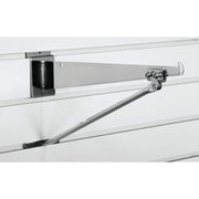 8" Black Slatwall Shelf Bracket by Retail Resource – Alloy Steel, Black, Model 1711