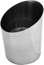 Thunder Group SLFFC005 French Fry Cup, 14 oz., 3-3/8" x 4-1/2"H, Angled, Stainless Steel Mirror Finish, Pack of 12