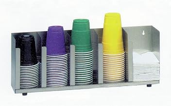Dispense-Rite SH-1 Optional Side Straw Attachment Section for CTLD Series Dispensers, Stainless Steel, 5" H x 4-1/8" W x 5" D