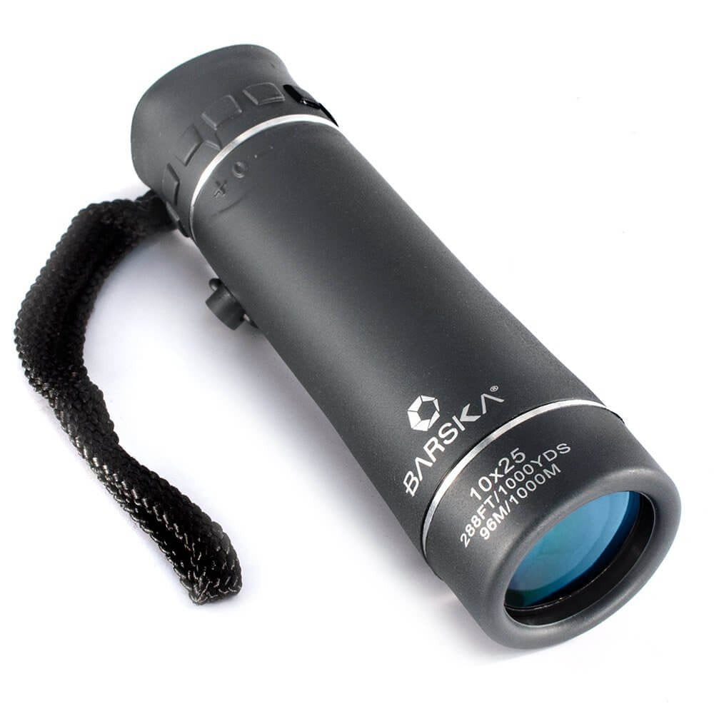 10x25 mm Lightweight Fully Coated Optics Monocular Scope by Barska – Black