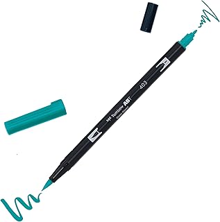 Tombow ABT-403 Fibre Tip ABT Dual Brush Pen with Two Tips Bright Blue