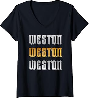 Womens Weston Name Vintage Retro Birthday V-Neck T-Shirt