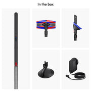 PencilVac Fluffycones Cordless Hard Floor Vacuum by Dyson – Medium, 0.08 gallons, Black/Black, Model SV50