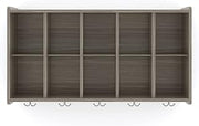 Tot Mate Wall Cubbie Storage (Shadow Elm Gray, Fully Assembled)