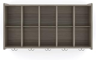 Tot Mate Wall Cubbie Storage (Shadow Elm Gray, Fully Assembled)