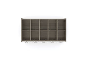 Wall Cubbie Storage (Shadow Elm Gray by Tot Mate – Elm, Grey, Model TM2410