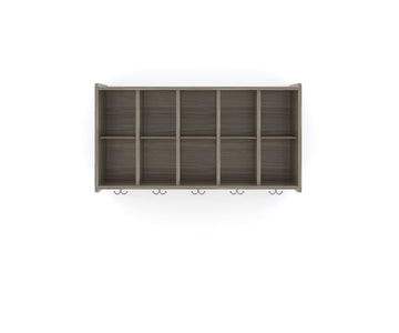 Wall Cubbie Storage (Shadow Elm Gray by Tot Mate – Elm, Grey, Model TM2410